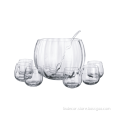 clear glass punch bowl glass punch set